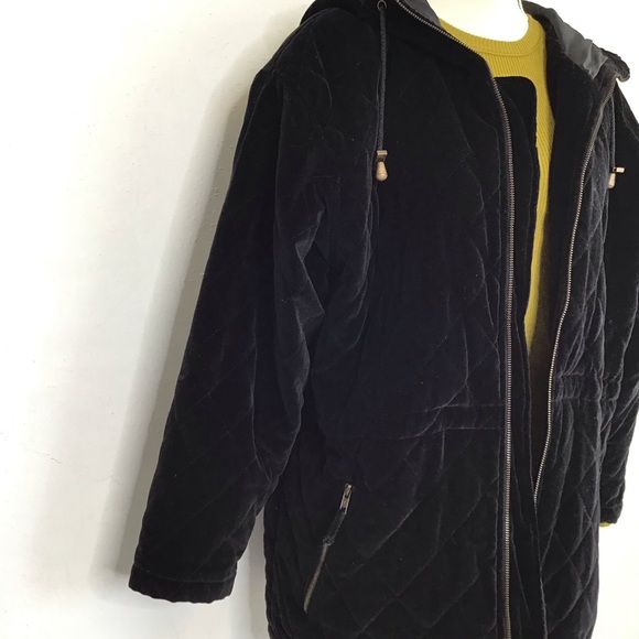 Climate Zone Women's Black Hooded Quilted Puffy Cold Season Jacket Coat SZ M - Picture 3 of 12